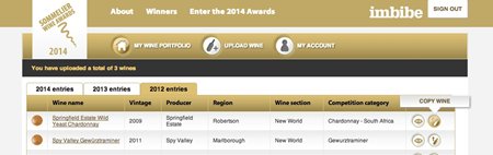 Select wine from previous year